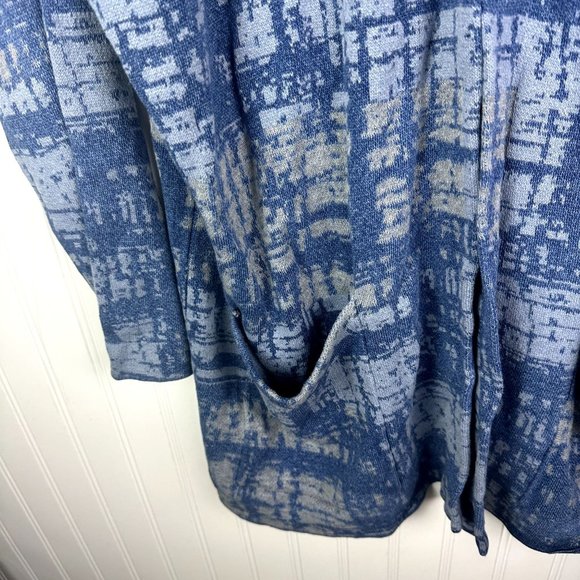 Pure J Jill Indigo Blue‎ Drop Shoulder Boyfriend Cardigan Oversized - Picture 2 of 7